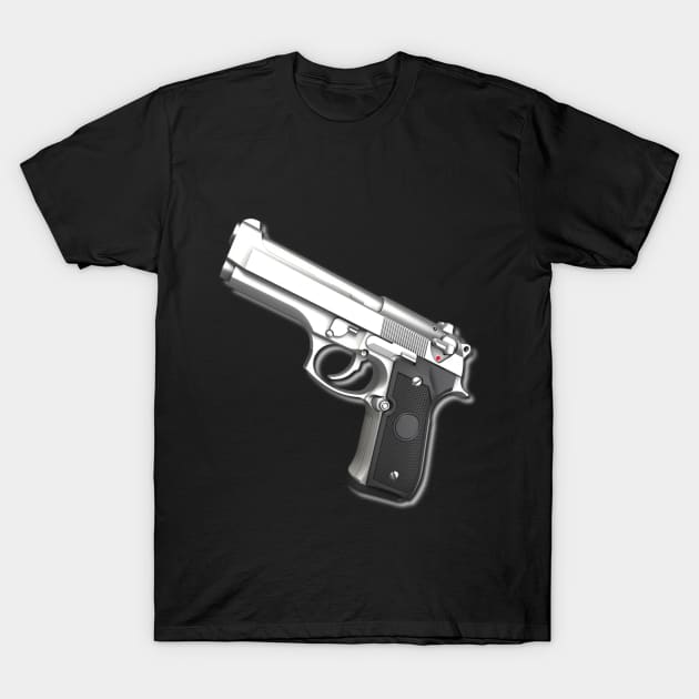 Weapons - Handgun - Beretta 92FS Centurion 9mm - 412006 T-Shirt by Semenov